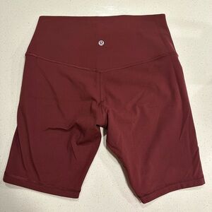 Lululemon 8” Wunder Train Shorts - Maroon Size 8